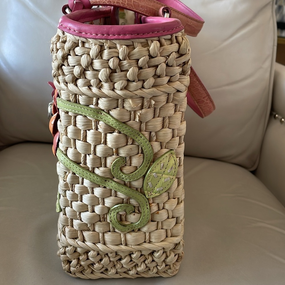 Brighton Shelby Straw Floral Shoulder Bag - Picture 7 of 15